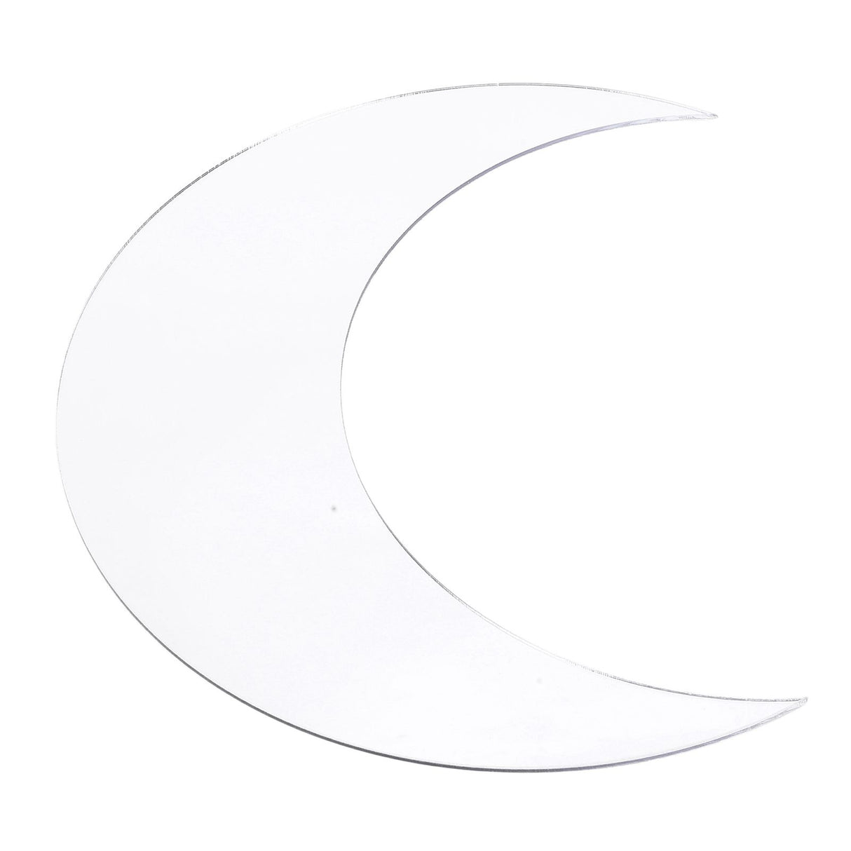 Moon Shape Mirror Wall Sticker Acrylic Decorative Background Decal for Home Office CorridorSilver