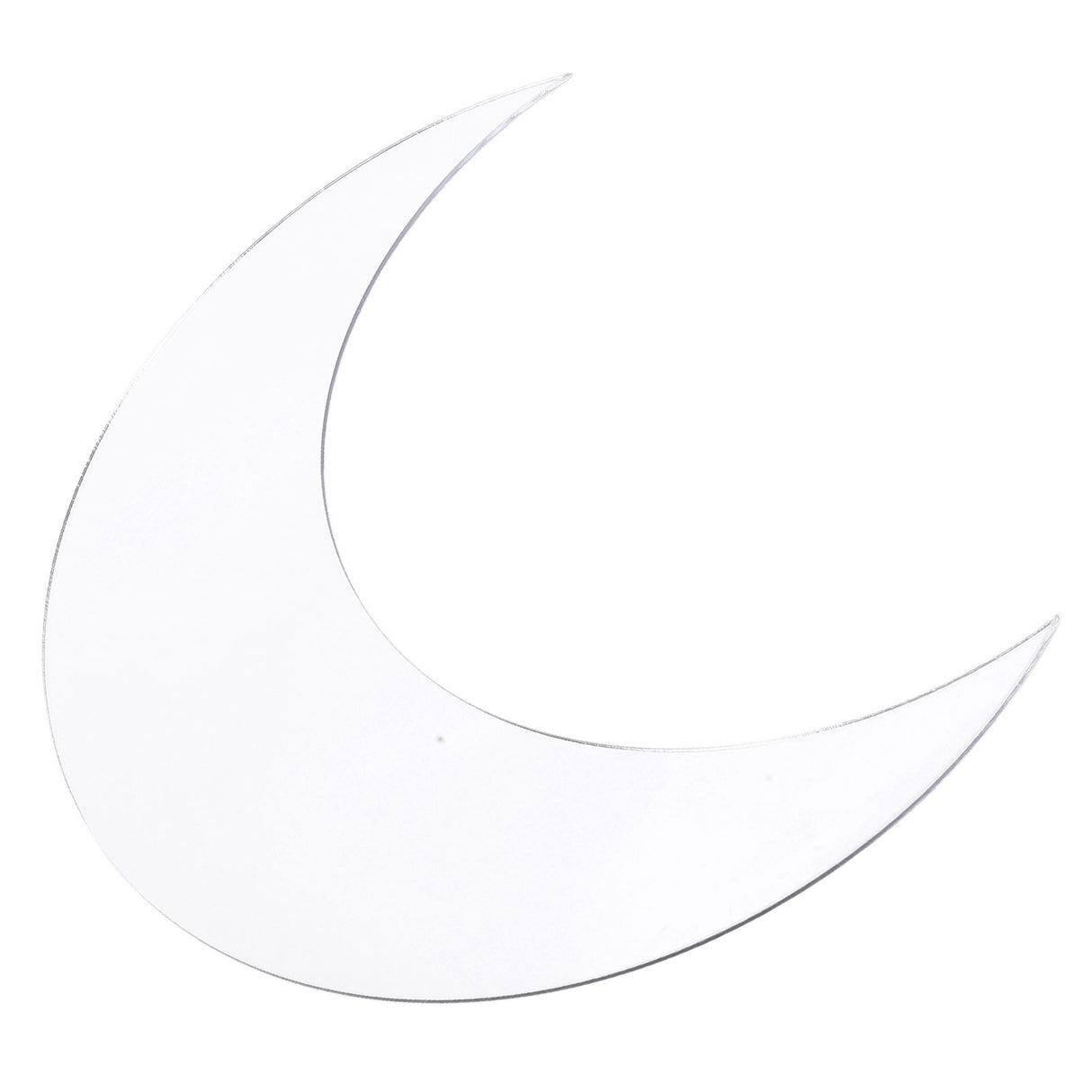Moon Shape Mirror Wall Sticker Acrylic Decorative Background Decal for Home Office CorridorSilver