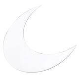 Moon Shape Mirror Wall Sticker Acrylic Decorative Background Decal for Home Office CorridorSilver - Close-Up Angle