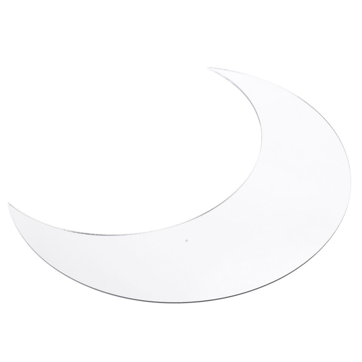 Moon Shape Mirror Wall Sticker Acrylic Decorative Background Decal for Home Office CorridorSilver