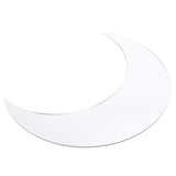 Moon Shape Mirror Wall Sticker Acrylic Decorative Background Decal for Home Office CorridorSilver