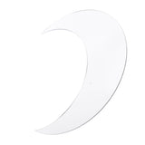 Moon Shape Mirror Wall Sticker Acrylic Decorative Background Decal for Home Office CorridorSilver