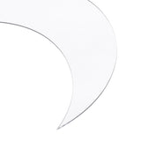 Moon Shape Mirror Wall Sticker Acrylic Decorative Background Decal for Home Office CorridorSilver
