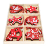 Wooden Hanging Ornaments DIY Christmas Tree Decorative Pendants Decoration AccessoriesJM02033