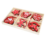Wooden Hanging Ornaments DIY Christmas Tree Decorative Pendants Decoration AccessoriesJM02033 - Top-Down View