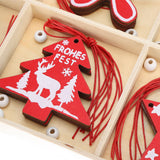 Wooden Hanging Ornaments DIY Christmas Tree Decorative Pendants Decoration AccessoriesJM02033