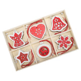 Wooden Hanging Ornaments DIY Christmas Tree Decorative Pendants Decoration AccessoriesJM02034 - Side View