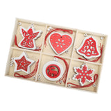 Wooden Hanging Ornaments DIY Christmas Tree Decorative Pendants Decoration AccessoriesJM02034