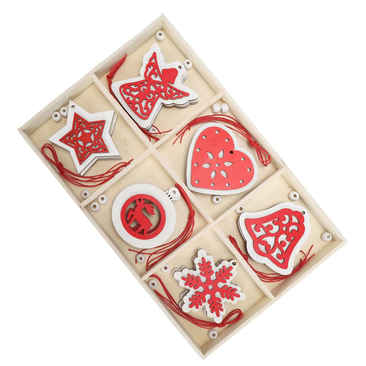Wooden Hanging Ornaments DIY Christmas Tree Decorative Pendants Decoration AccessoriesJM02034