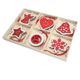 Wooden Hanging Ornaments DIY Christmas Tree Decorative Pendants Decoration AccessoriesJM02034
