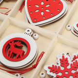 Wooden Hanging Ornaments DIY Christmas Tree Decorative Pendants Decoration AccessoriesJM02034 - Extra Image