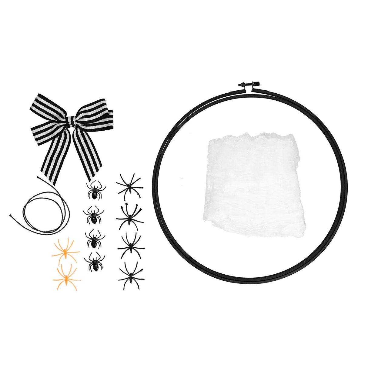 Halloween Embroidery DIY Decorative Cross Stitch Crafts Kit for Home Festival DecorationWith Bowknot