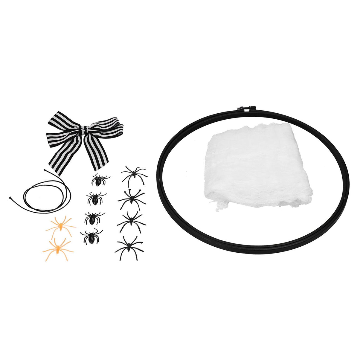 Halloween Embroidery DIY Decorative Cross Stitch Crafts Kit for Home Festival DecorationWith Bowknot