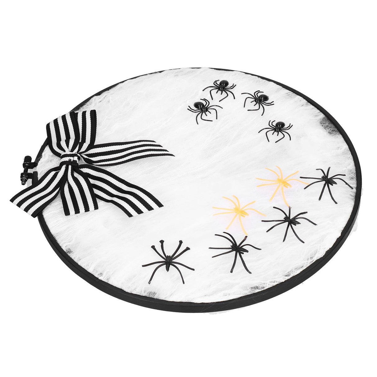 Halloween Embroidery DIY Decorative Cross Stitch Crafts Kit for Home Festival DecorationWith Bowknot
