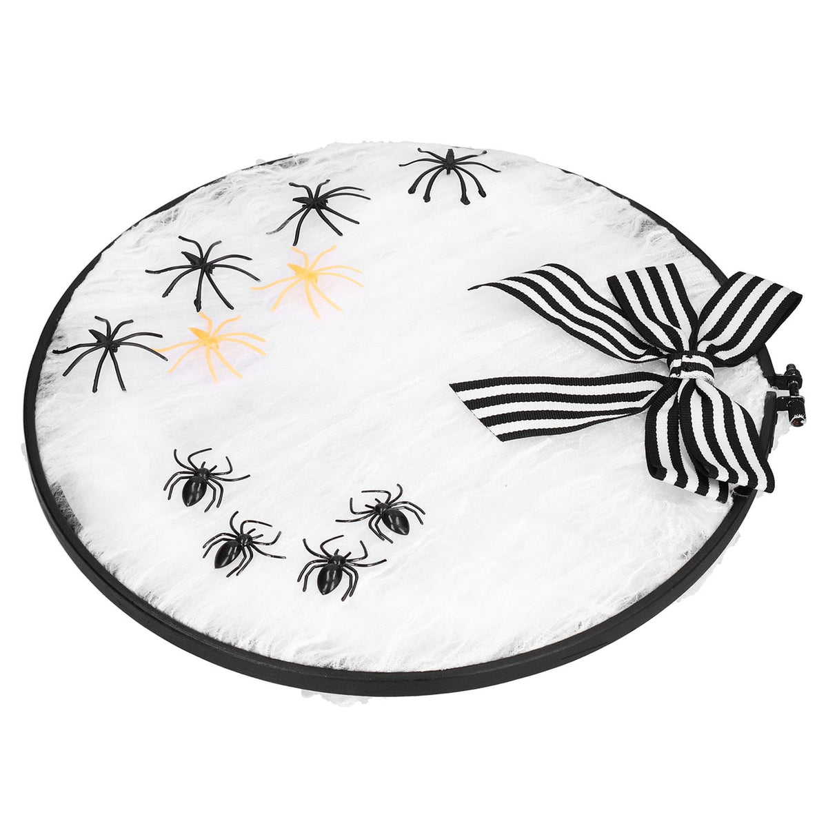Halloween Embroidery DIY Decorative Cross Stitch Crafts Kit for Home Festival DecorationWith Bowknot
