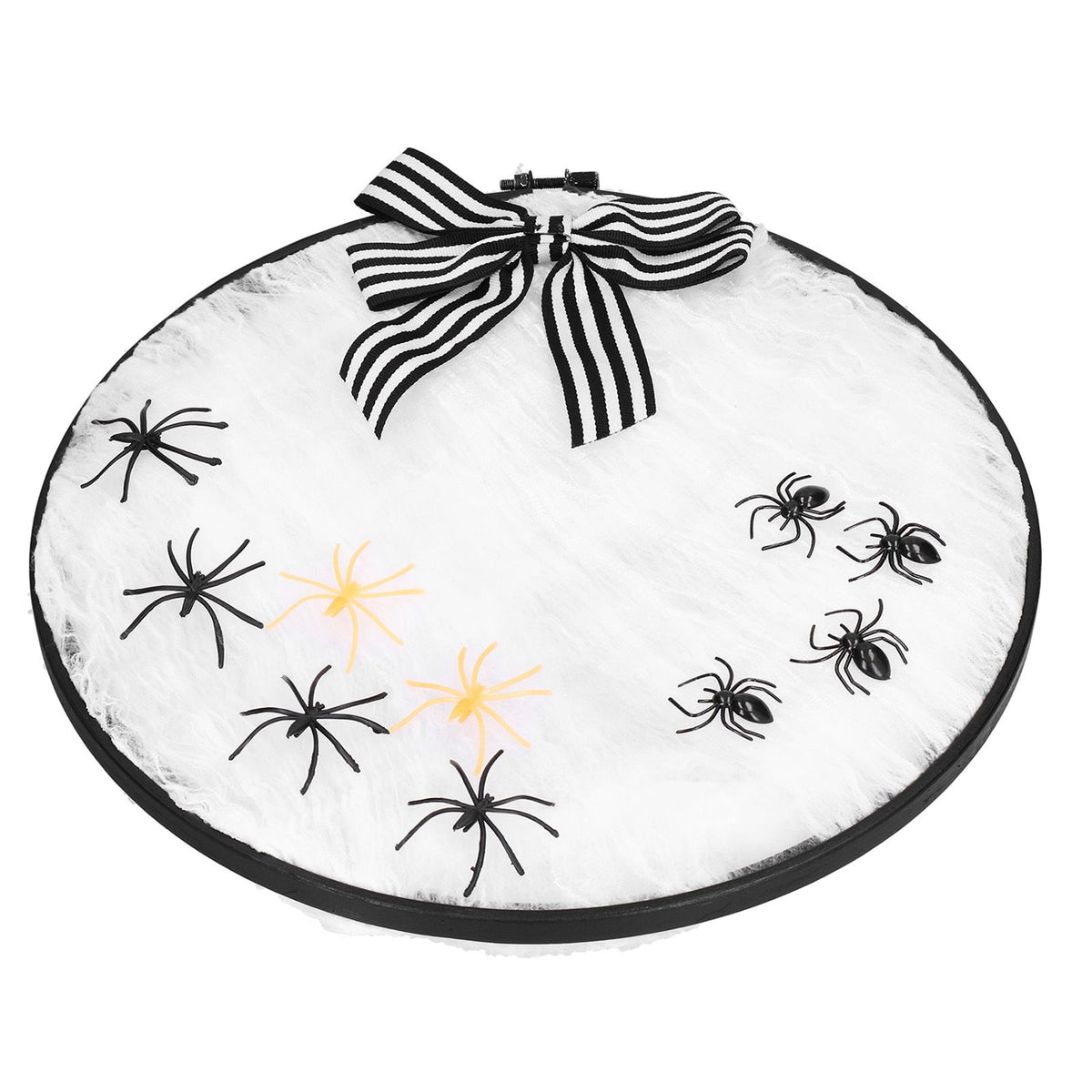 Halloween Embroidery DIY Decorative Cross Stitch Crafts Kit for Home Festival DecorationWith Bowknot