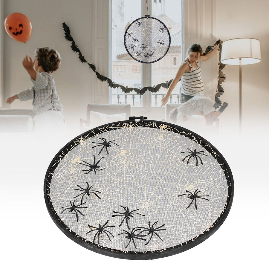 Halloween Embroidery DIY Hanging Decorative Cross Stitch Crafts Ornament for Home FestivalWithout Bowknot