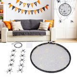 Halloween Embroidery DIY Hanging Decorative Cross Stitch Crafts Ornament for Home FestivalWithout Bowknot