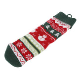 Christmas Decorations Children Sock Ornament Gift Bag Home Decoration for FestivalGreen Rope - Front View