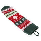 Christmas Decorations Children Sock Ornament Gift Bag Home Decoration for FestivalGreen Rope - Top-Down View