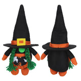 Halloween Gnome Plush Decor Handmade Eco Friendly Portable Durable Rudolph Faceless Doll for Home Party TableWitch - Low Angle