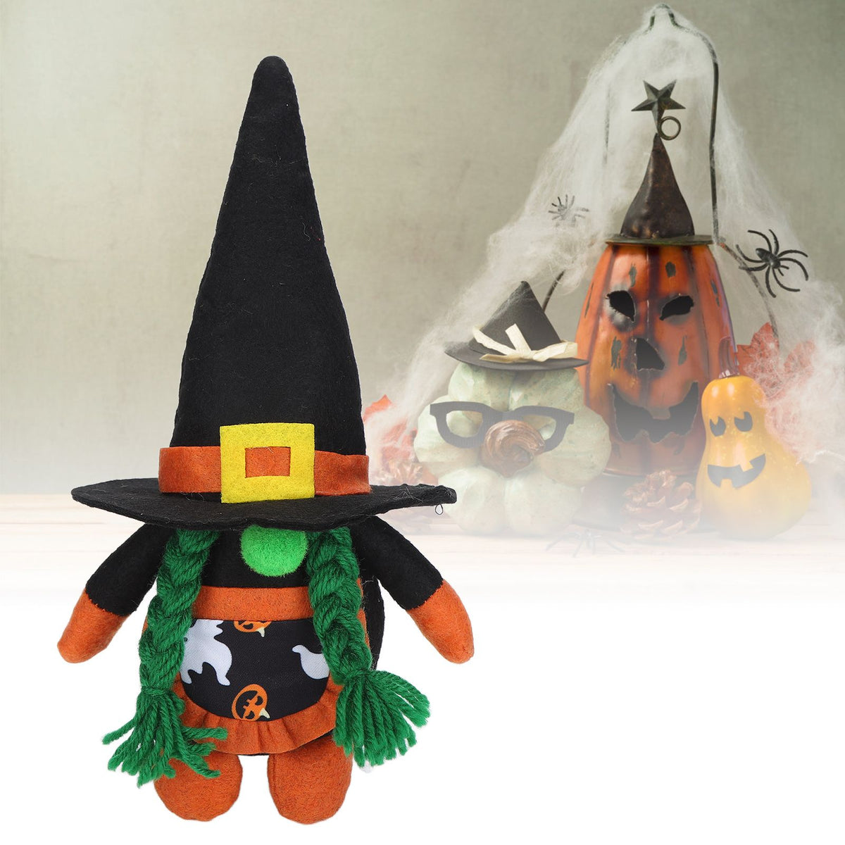 Halloween Gnome Plush Decor Handmade Eco Friendly Portable Durable Rudolph Faceless Doll for Home Party TableWitch