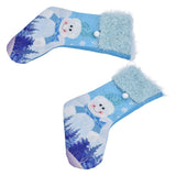 Cute Hanging Christmas Sock Luminous Candies Bag Gift Stocking with Hook for FestivalSnowman Type - Low Angle