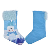 Cute Hanging Christmas Sock Luminous Candies Bag Gift Stocking with Hook for FestivalSnowman Type