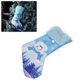 Cute Hanging Christmas Sock Luminous Candies Bag Gift Stocking with Hook for FestivalSnowman Type