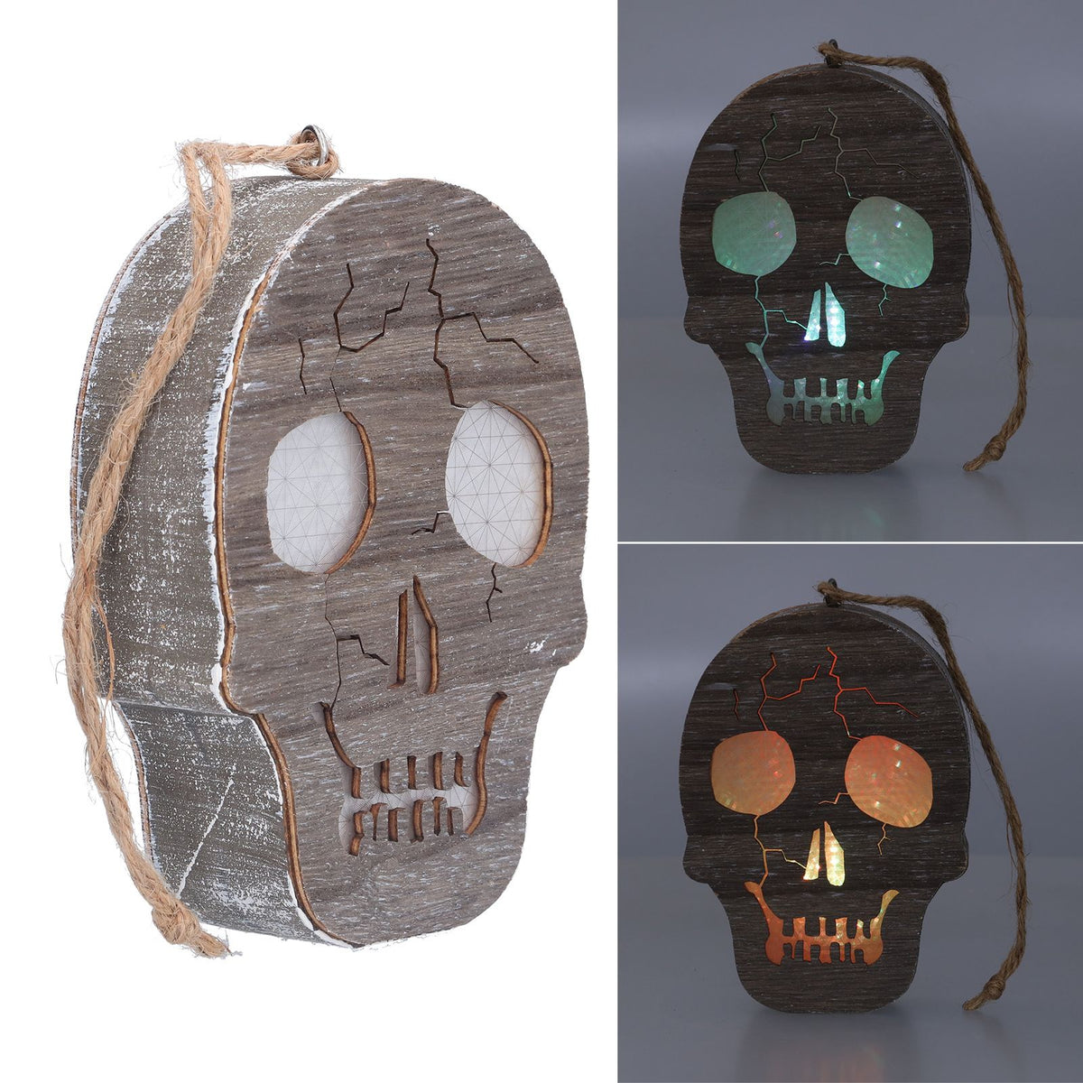 Halloween DIY Pumpkin Skull Lantern Decoration Festival LED Pumpkin Horror DecorationsSkull