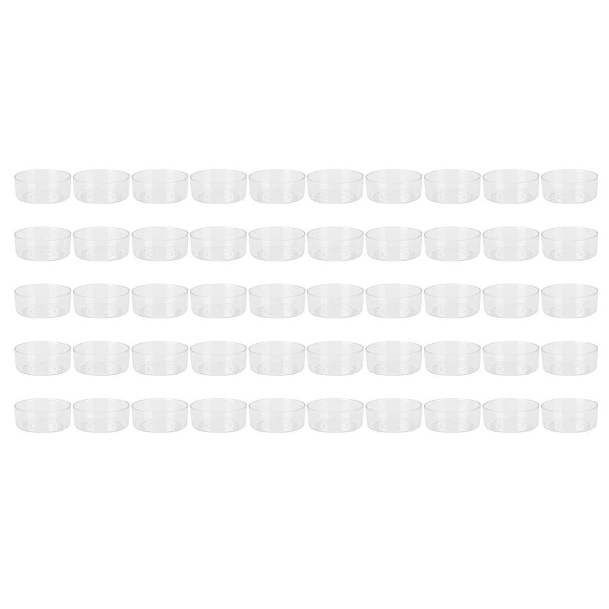 50Pcs DIY Plastic Candle Mold Transparent Heat Resistant Candle Making Container AccessoryRound Shape