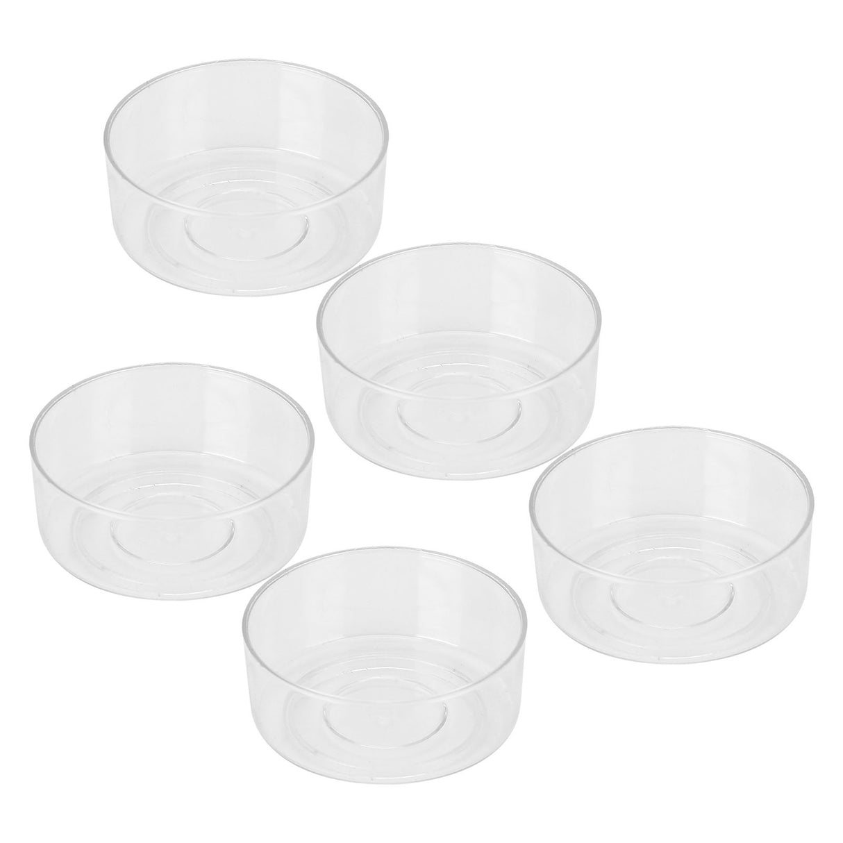 50Pcs DIY Plastic Candle Mold Transparent Heat Resistant Candle Making Container AccessoryRound Shape