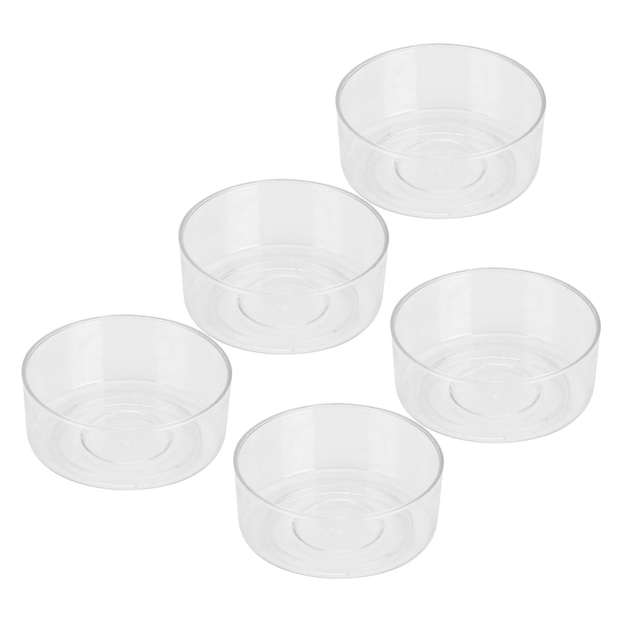 50Pcs DIY Plastic Candle Mold Transparent Heat Resistant Candle Making Container AccessoryRound Shape