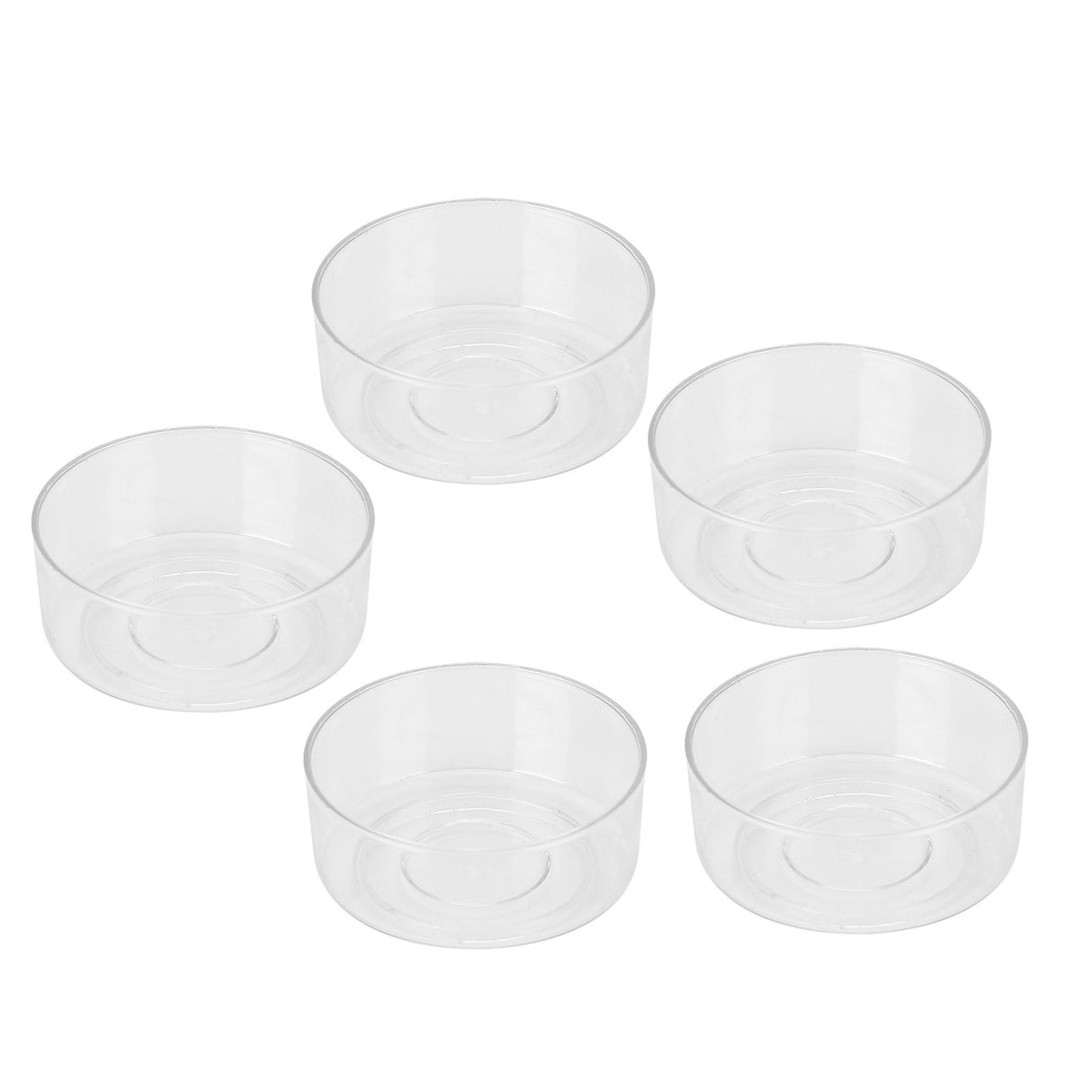 50Pcs DIY Plastic Candle Mold Transparent Heat Resistant Candle Making Container AccessoryRound Shape