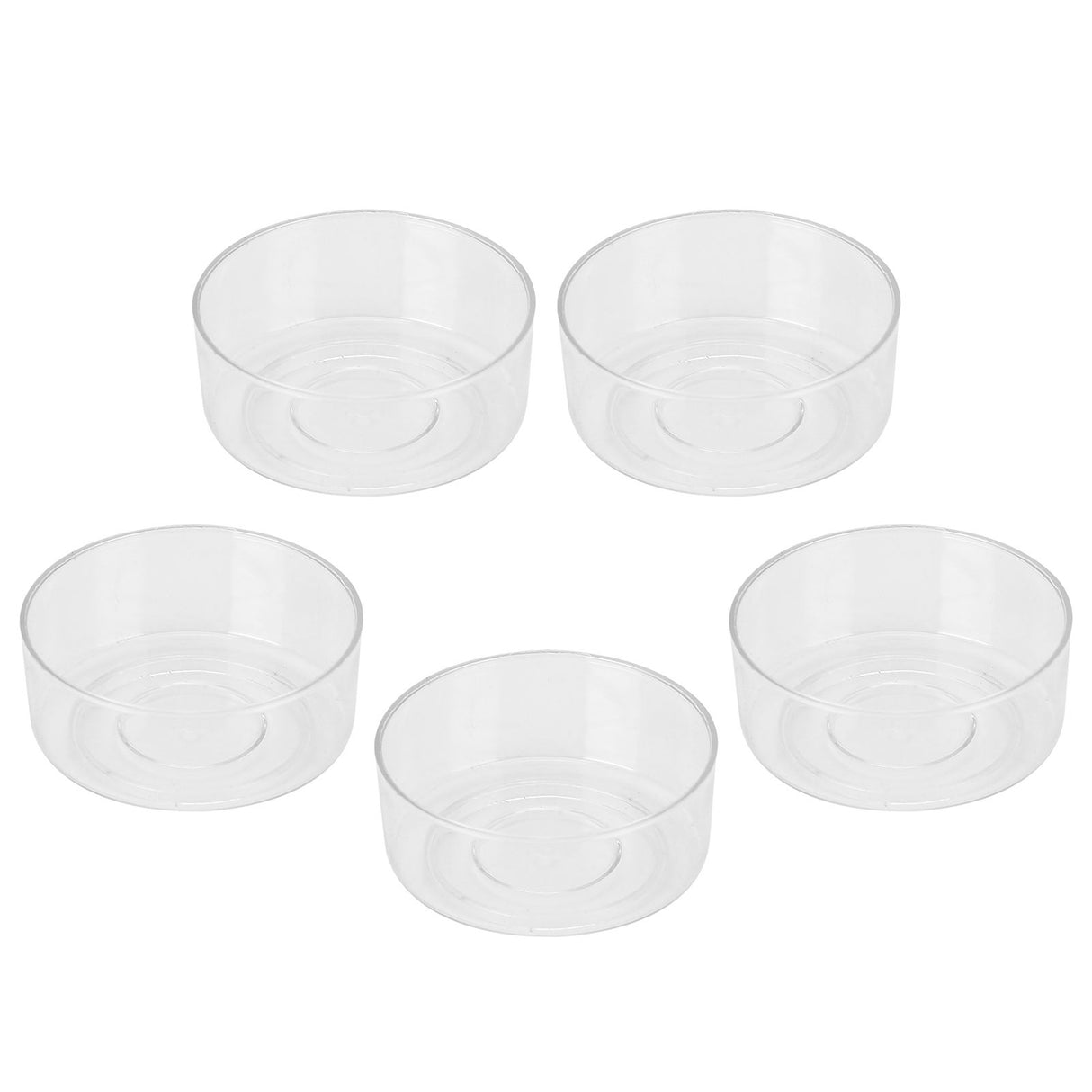 50Pcs DIY Plastic Candle Mold Transparent Heat Resistant Candle Making Container AccessoryRound Shape