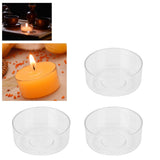 50Pcs DIY Plastic Candle Mold Transparent Heat Resistant Candle Making Container AccessoryRound Shape