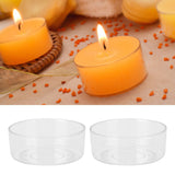 50Pcs DIY Plastic Candle Mold Transparent Heat Resistant Candle Making Container AccessoryRound Shape - Extra Image