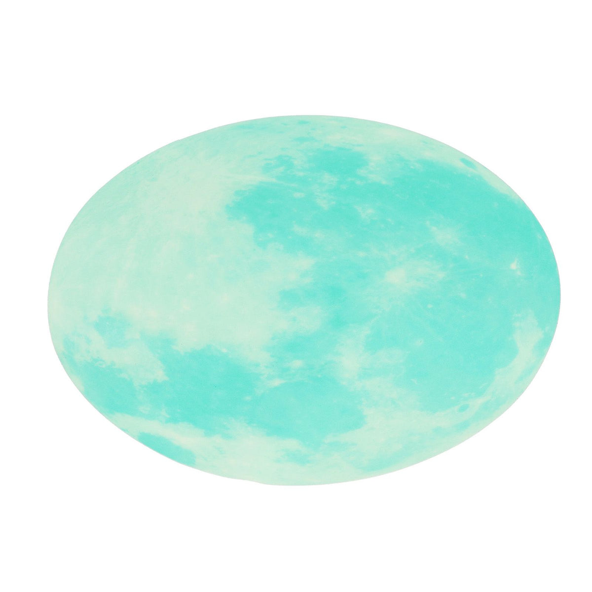 Cyan Green Light Moon Design Fluorescent Wall Sticker Self Adhesive Decorative Sticker Decal