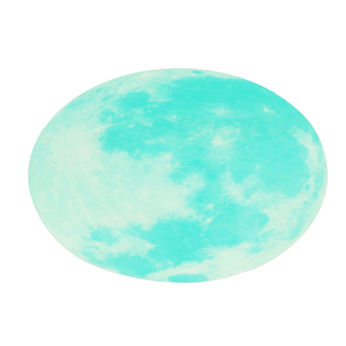 Cyan Green Light Moon Design Fluorescent Wall Sticker Self Adhesive Decorative Sticker Decal
