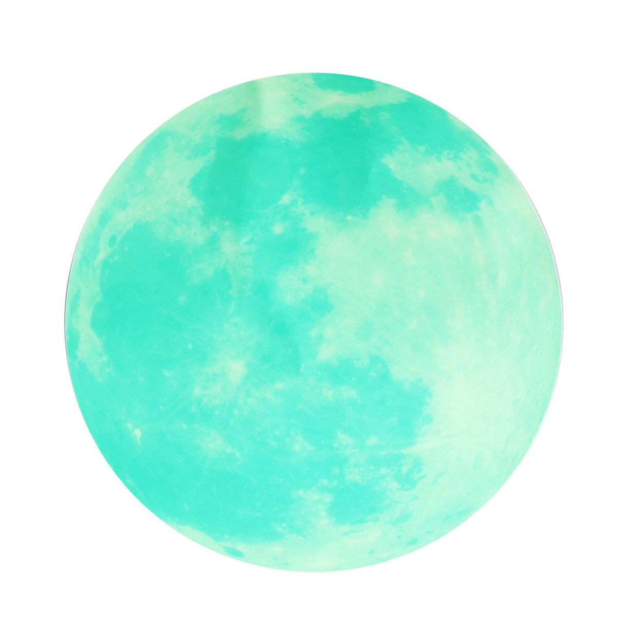Cyan Green Light Moon Design Fluorescent Wall Sticker Self Adhesive Decorative Sticker Decal
