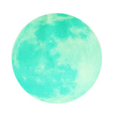 Cyan Green Light Moon Design Fluorescent Wall Sticker Self Adhesive Decorative Sticker Decal