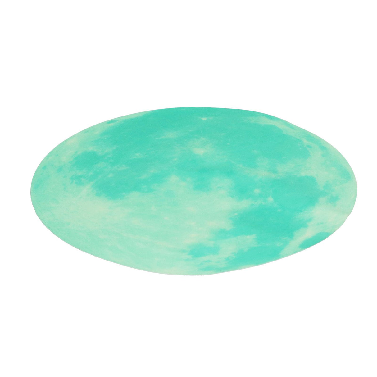 Cyan Green Light Moon Design Fluorescent Wall Sticker Self Adhesive Decorative Sticker Decal