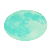 Cyan Green Light Moon Design Fluorescent Wall Sticker Self Adhesive Decorative Sticker Decal - Low Angle