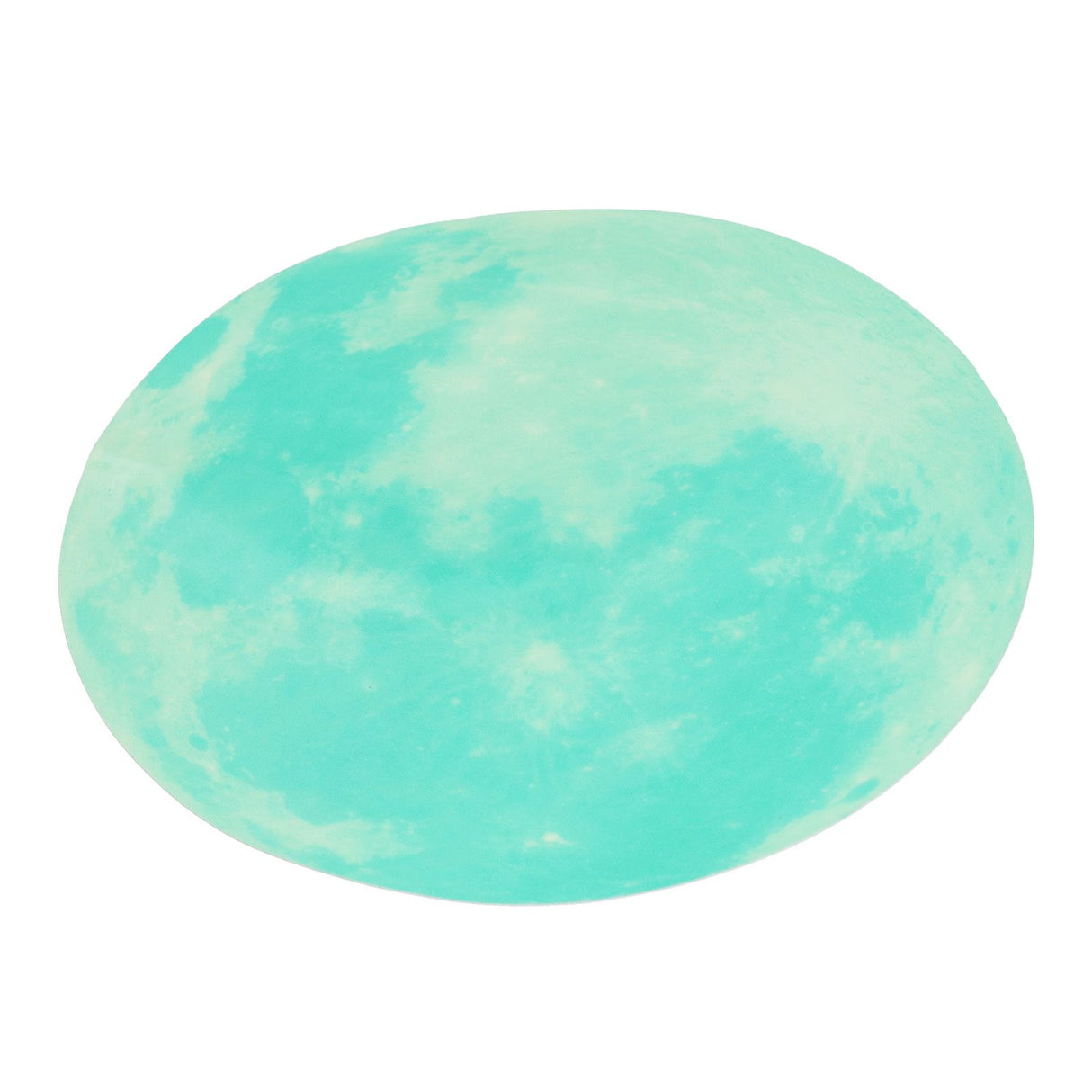 Cyan Green Light Moon Design Fluorescent Wall Sticker Self Adhesive Decorative Sticker Decal