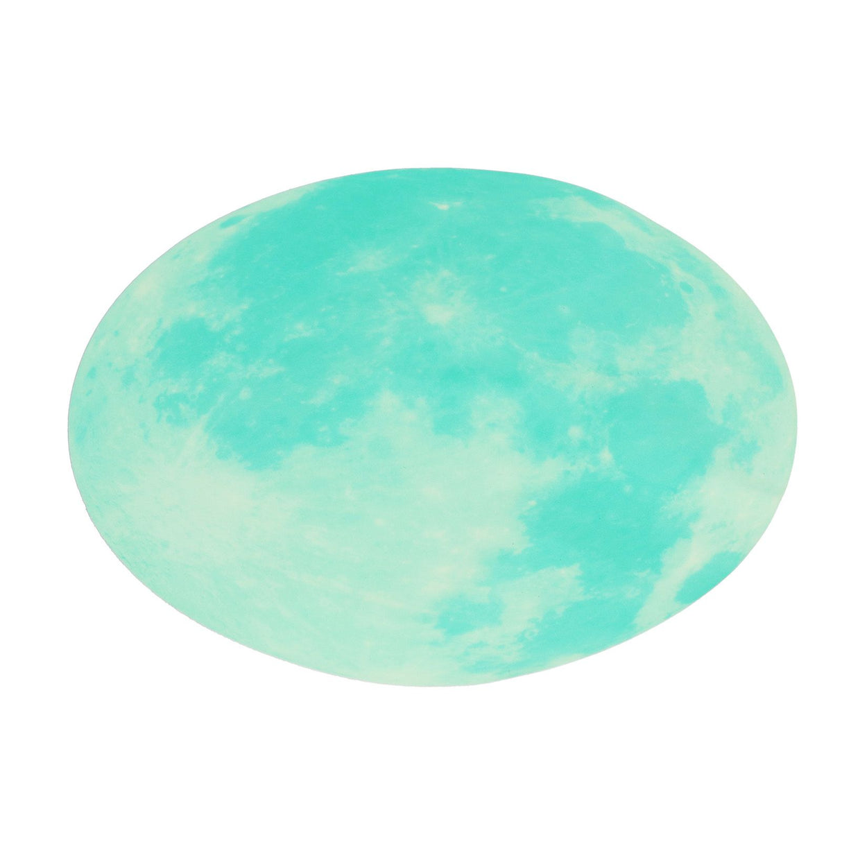 Cyan Green Light Moon Design Fluorescent Wall Sticker Self Adhesive Decorative Sticker Decal