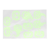Halloween Fluorescent Wall Sticker Self Adhesive Decorative Sticker with Witch Pumpkin Pattern