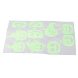 Halloween Fluorescent Wall Sticker Self Adhesive Decorative Sticker with Witch Pumpkin Pattern - Front View