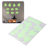 Halloween Fluorescent Wall Sticker Self Adhesive Decorative Sticker with Witch Pumpkin Pattern - Extra Image
