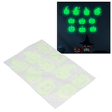 Halloween Fluorescent Wall Sticker Self Adhesive Decorative Sticker with Witch Pumpkin Pattern