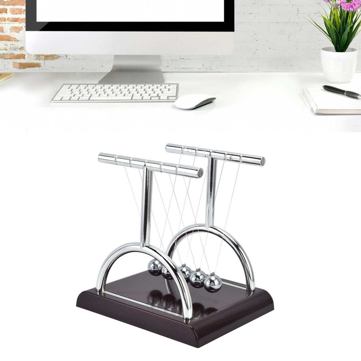 Interesting Pendulum Ball Innovative Decompression Fun Toy Office Decoration for Study Home